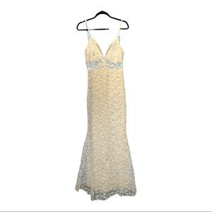 Pure White Dress with Lace.